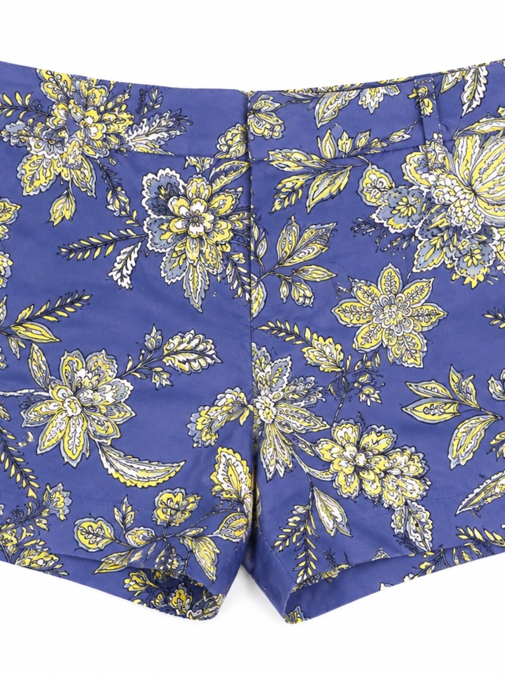 LOFT Floral Print Shorts Blue Yellow Women’s Size 12